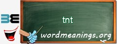 WordMeaning blackboard for tnt